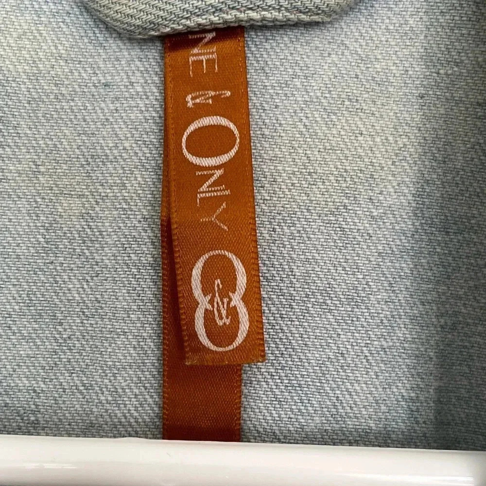 FREE with any purchase - One and Only Light Blue Denim Distressed Vest sz medium - Picture 3 of 6